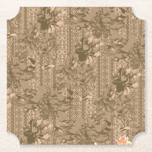 Vintage Bloemenset Onderzetters Neutrale Luxe