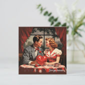 Vintage bloemhart Valentijnskaart Feestdagenkaart (Staand voorkant)