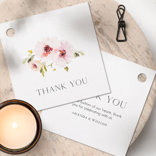 Vintage bloemige bedankkaartjes bedankjes labels