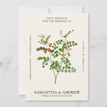 Vintage Bloemige Bewaar De Datum