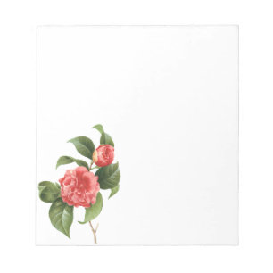Vintage bloemmotief, Roze Camellia Bloemen door Re Notitieblok