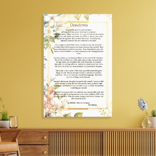 Vintage bloempatroon papier Desiderata van Max Ehr Canvas Afdruk
