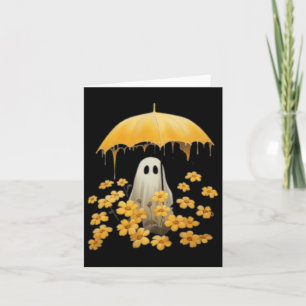 Vintage Bloemrijke Geest Halloween Geest In Het Wo Kaart
