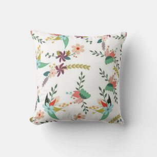 Vintage bloemrozen elegante kunst rood zwart kussen