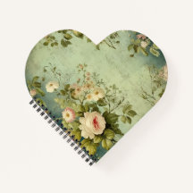 Vintage bloemrozen groen decoupage