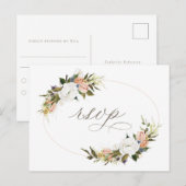 Vintage Bloemstuk RSVP Briefkaart (Voorkant / Achterkant)