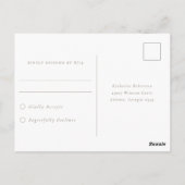 Vintage Bloemstuk RSVP Briefkaart (Achterkant)