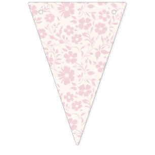 Vintage Bloom Blush Roze - Neutraal Vlaggetjes