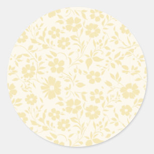 Vintage Bloom Buttercream - Neutraal Ronde Sticker