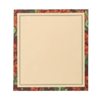 Vintage Bloom Klaprozen Notitieblok