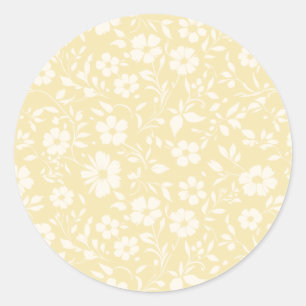Vintage Bloom Neutral - Roomboter Ronde Sticker