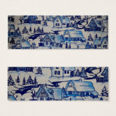 Vintage Blue Christmas Village (Devant & derrière)