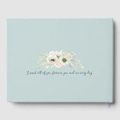 Vintage Blue Floral Mariage Livre d'hôtes (Verso)