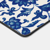 Vintage Blue Floral Pattern Bureaumat (Hoek)