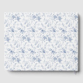 Vintage Blue Floral Toile Mariage classique (Verso)