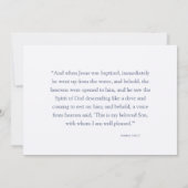 Vintage Blue Flowers Baptism Photo Invitation (Dos)