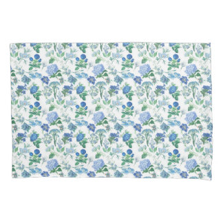 Vintage Blue Flowers Pillow Case Kussensloop