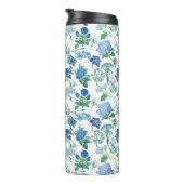 Vintage Blue Flowers Thermosbeker (Geroteerd rechts)