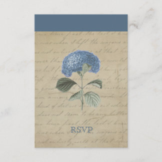 Vintage Blue Hydrangea RSVP Personnalisé
