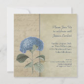 Vintage Blue Hydrangea Vrijgezellenfeest Kaart (Achterkant)