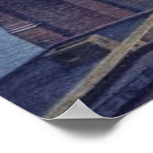 Vintage Blue New York City Art Poster (Coin)