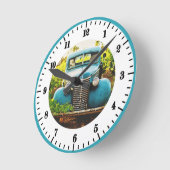 Vintage Blue Truck  Ronde Klok (Hoek)