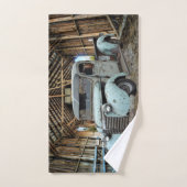 Vintage Blue Truck Rustic Grange (Serviette à main)
