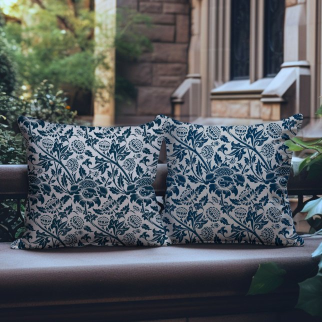 Vintage Blue William Morris Coussin (Créateur téléchargé)