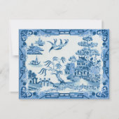 Vintage Blue Willow uitnodiging (Voorkant)