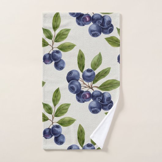 Vintage Blueberry Botanique sans joint (Serviette à main)