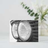 vintage BMW koplampen briefkaart (Staand voorkant)