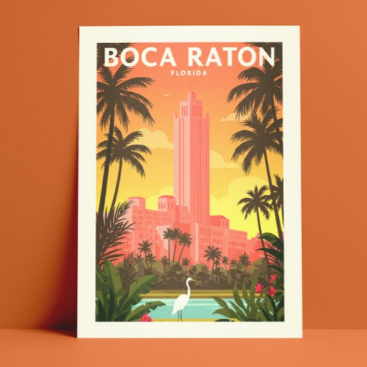 Vintage Boca Raton Florida Briefkaart