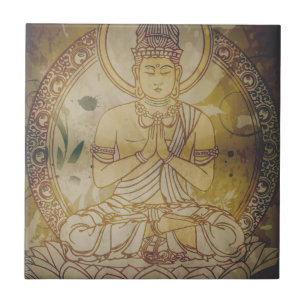 Vintage Boeddha Tegeltje