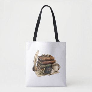 Vintage Boeken & Cozy Leeshoek Draagtas