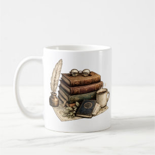 Vintage Boeken & Cozy Leeshoek Koffiemok