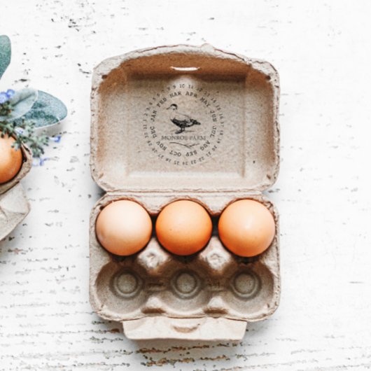 Vintage Boerderij Eendenei Karton Stempel