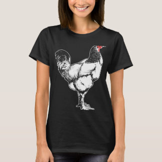 Vintage boerderijhaan minimalistisch kip ontwerp _ t-shirt