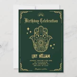 Vintage Bohemian art symbols Invitation