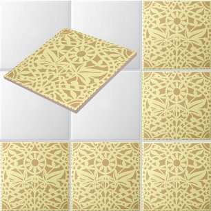 Vintage Boho Bloem Aangepaste Kleuren Patroon Tegeltje