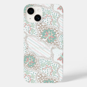 Vintage Boho Bloem- en Vlinderpatroon Case-Mate iPhone 14 Hoesje