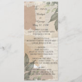 vintage boho chic vert menu & programme (Devant)