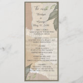 vintage boho chic vert programme & menu (Devant)