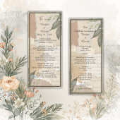 vintage boho chic vert programme & menu