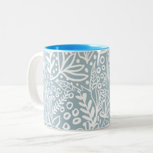 Vintage Boho Floral & Butterfly Coffee Mug (Devant gauche)