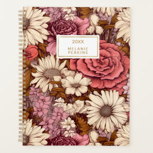 Vintage Boho Floral Crème rose Fleurs sauvages
