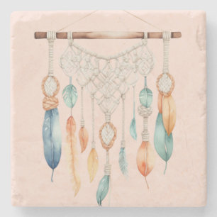 Vintage Boho Veer Droomvanger Stenen Onderzetter