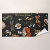 Vintage bois nature motif sans couture. Amanita  (Serviette de bain)