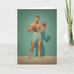 Vintage Bokser in Gestreepte Shorts Kaart