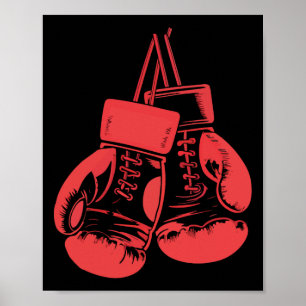 Vintage Bokshandschoenen Kickboksen Boksliefhebber Poster