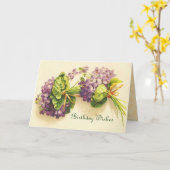 Vintage Bonne carte d'anniversaire (Fleur jaune)